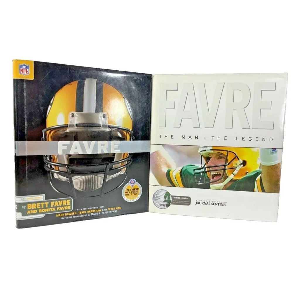 Brett Favre Green Bay Packers DVD Hardback Book Lot of 2